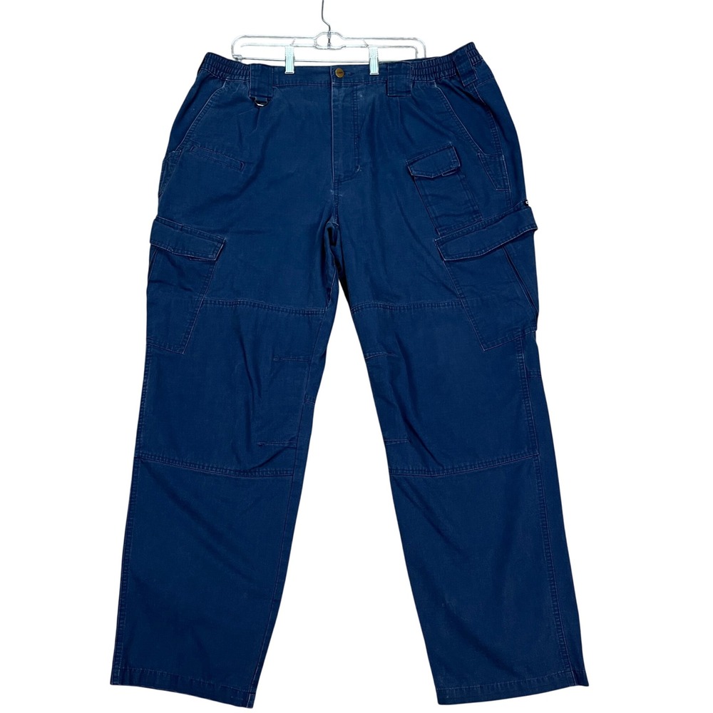CQR Cargo Pants Mens 42x30 Navy Blue Ripstop Multi-Pocket Utility Tactical